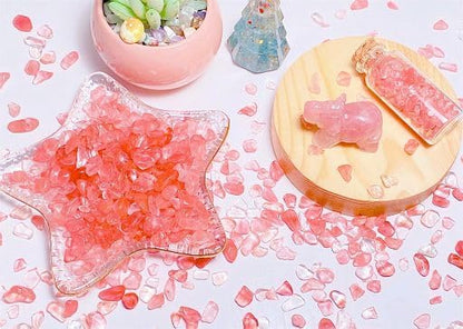 YATOJUZI Cherry Quartz Aquarium Gravel Rocks Bulk Wholesale Tumbled Crystals - Image 3