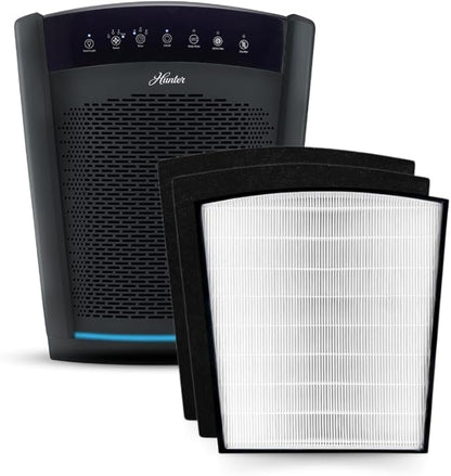 Hunter HP800 Air Purifiers for Home Large Room and Bedroom. True HEPA Air by HunterFanCompany