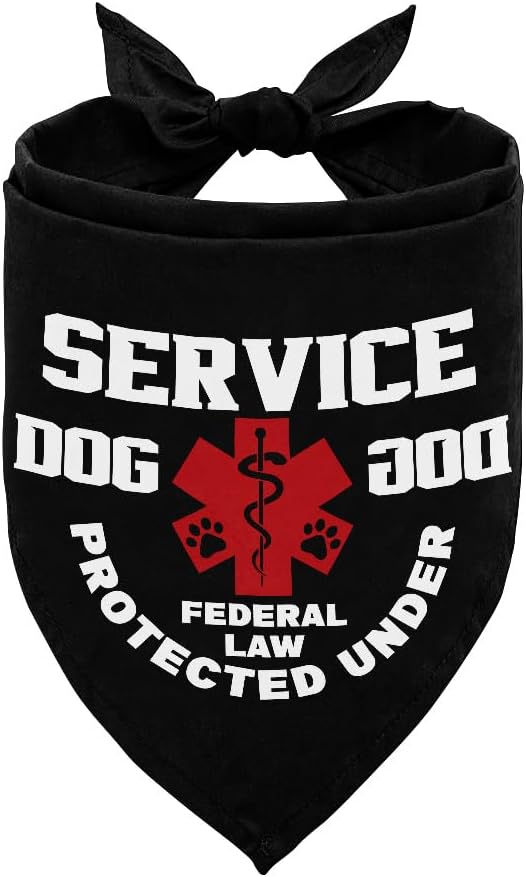 Dog Bandana, Service Dog Bandana, Dogs Scarf Classical Printing, Dogs Scarf by AUII+JO+DESIGN