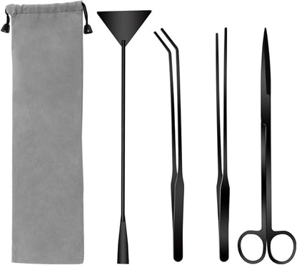 Quarium Aquascape Tools Kits, 4 in 1 Anti-Rust Aquatic Plant Aquascaping Tool by Unknown