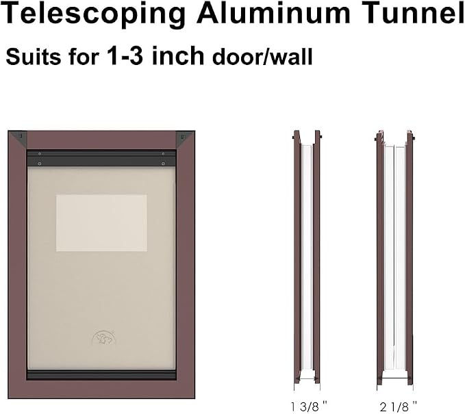Rescumascer XL Dog Door for Door, Aluminum Extra Large Dog Door - Image 4