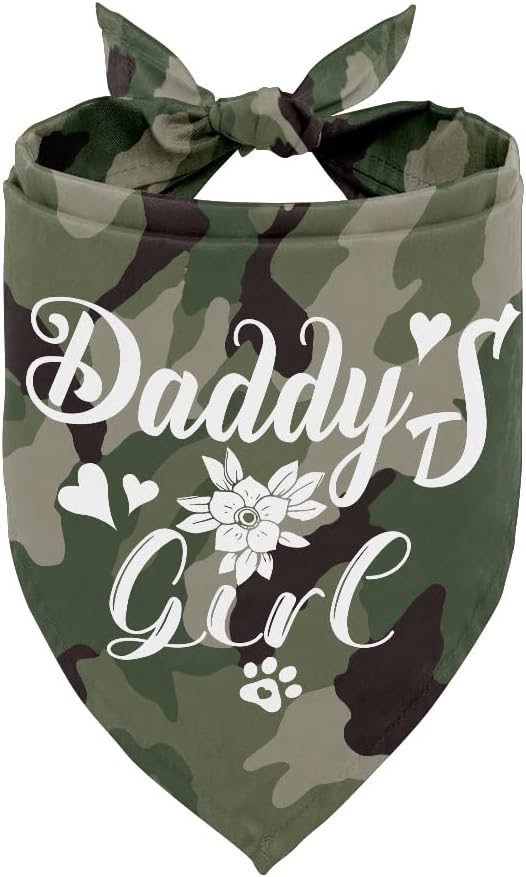Dog Bandana, My Dad is My Hero, Dogs Scarf Classical Printing, Dogs Scarf by AUII+JO+DESIGN