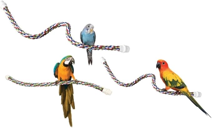 JW Pet Comfy Perch For Birds Flexible Multi-color Rope, Large - Image 6