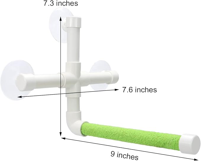 Bird Portable Suction Cup Shower Perch Window Wall Standing Platform - Image 5