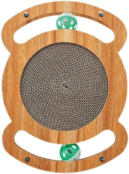 Cat Scratcher Interactive Toy, 12 x 8.6 inch Wooden Scratching Board - Image 2