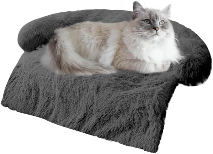 Calming Dogs/Cats Bed Mats, Dog Pad Washable Removable Couch Cover, Plush Long by Tinaco