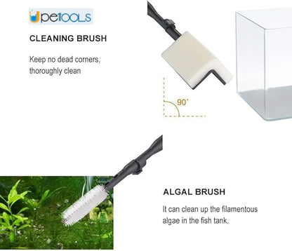 UPETTOOLS Aquarium Clean Tool 6 in 1 Fish Tank Cleaning Kit Algae Scraper - Image 5