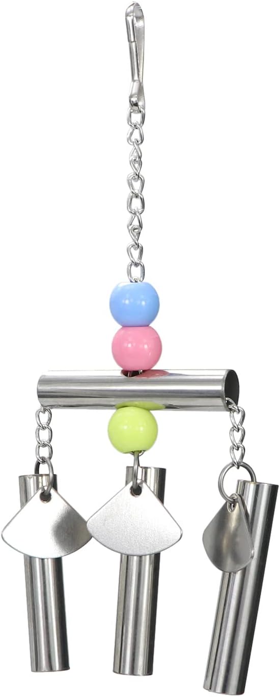 Wontee Bird Stainless Steel Bells String Parrot Hanging Chew Toy - Image 2