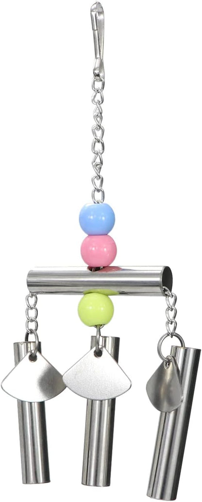 Wontee Bird Stainless Steel Bells String Parrot Hanging Chew Toy - Image 2