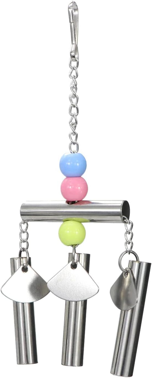 Wontee Bird Stainless Steel Bells String Parrot Hanging Chew Toy - Image 2