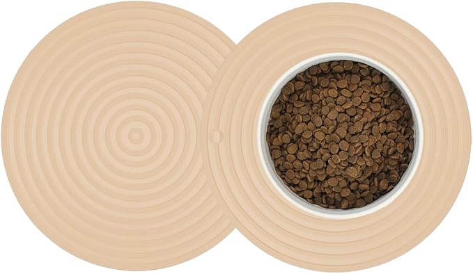 2 Pack Silicone Cat Food Mat Small, Cat Water Bowl Mat by Metopets