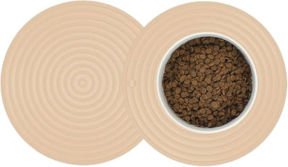 2 Pack Silicone Cat Food Mat Small, Cat Water Bowl Mat by Metopets