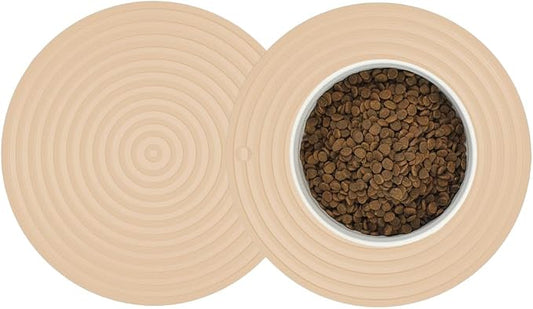 2 Pack Silicone Cat Food Mat Small, Cat Water Bowl Mat by Metopets