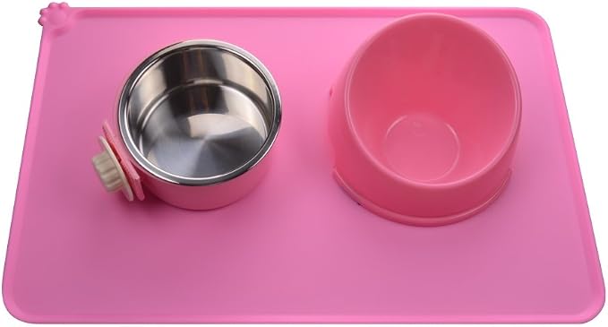 Dog Food Mat, Silicone Dog Cat Bowl Mat, Non Slip Pet Feeding Mat Waterproof - Image 3