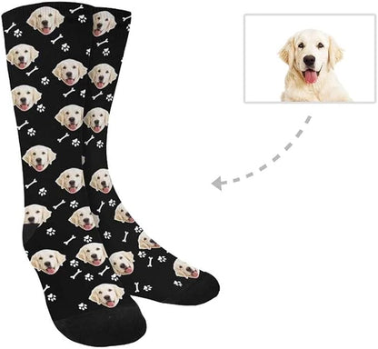 Custom Face Socks, Personalized Dog Lover Pet Photo Picture on Socks Unisex - Image 2