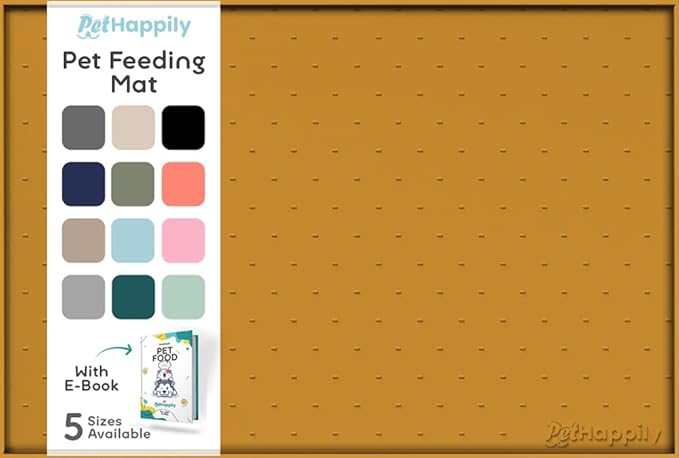 Dog Food Mat - 24x15 Raised Edges Dogs Mat by PETHAPPILY