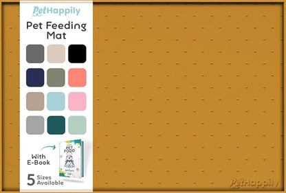 Dog Food Mat - 24x15 Raised Edges Dogs Mat by PETHAPPILY