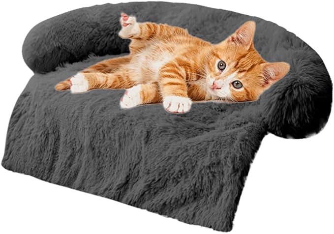 Calming Dogs/Cats Bed Mats, Dog Pad Washable Removable Couch Cover, Plush Long by Tinaco