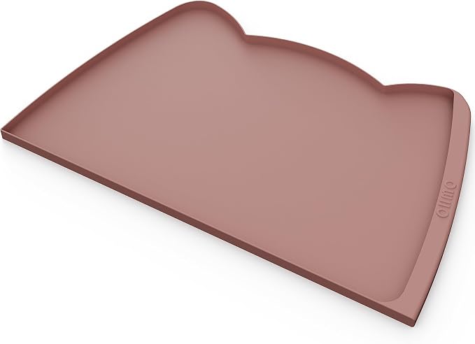 OHMO Dog Food Mat w/Residue Collection Pocket Silicone Pet Feeding Mat by OHMO