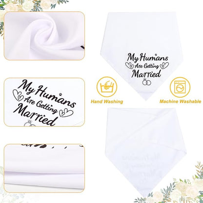 SZEE 2 Pack My Humans are Getting Married Dog Bandanas, Wedding or Engagement - Image 2