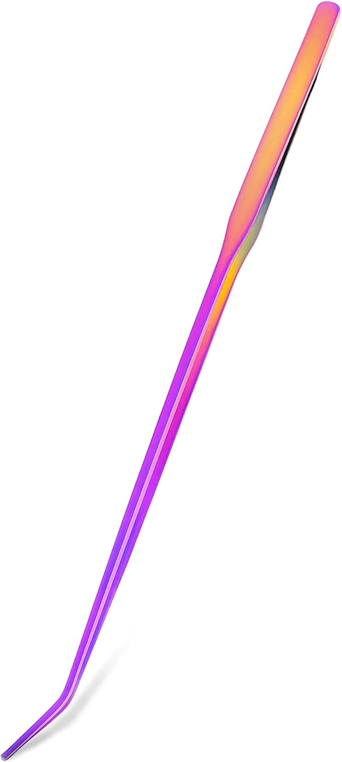 Mandala Crafts 15 Inches Rainbow Stainless Steel Curved Aquarium Tweezers by MandalaCrafts