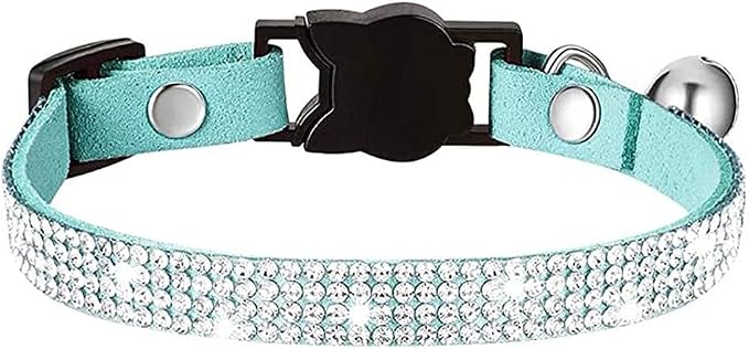 Cat Collars, Rhinestone for Girl Cats Bling Kitten Flower Adjustable Breakaway by Bbmmayy