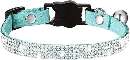 Cat Collars, Rhinestone for Girl Cats Bling Kitten Flower Adjustable Breakaway by Bbmmayy
