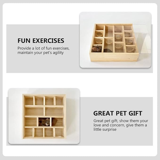balacoo Hamster Toy Hamster Accessory Multi-Grid Mouse Maze Household Mouse - Image 6