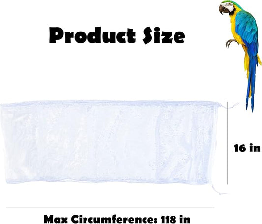 Bird Cage Seed Catcher, Large Airy Gauze Seeds Bird Cage Cover Guard Adjustable - Image 2