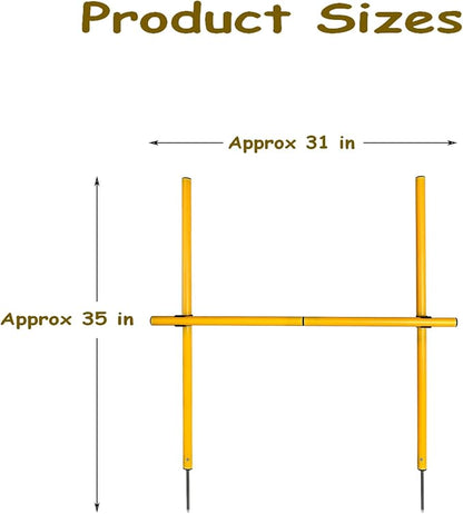 TNZMART 2.6 FT Dog Agility Obstacle Course Backyard Set Wave Poles and - Image 3