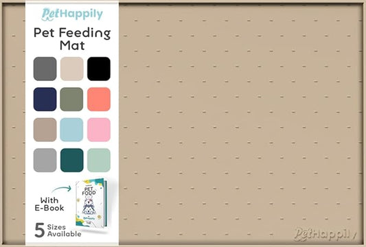 Dog Food Mat - 24x15 Raised Edges Dogs Mat by PETHAPPILY