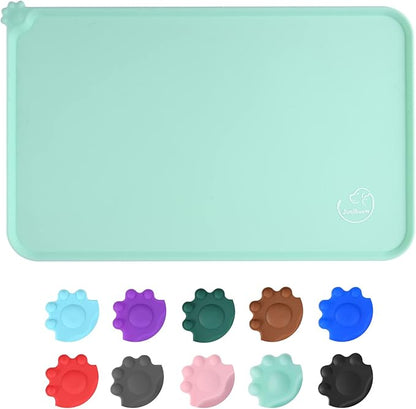 Silicone Waterproof Dog Cat Pet Feeding Mats, Non Slip, Easy Clean Pet Dog Cat by Juqiboom