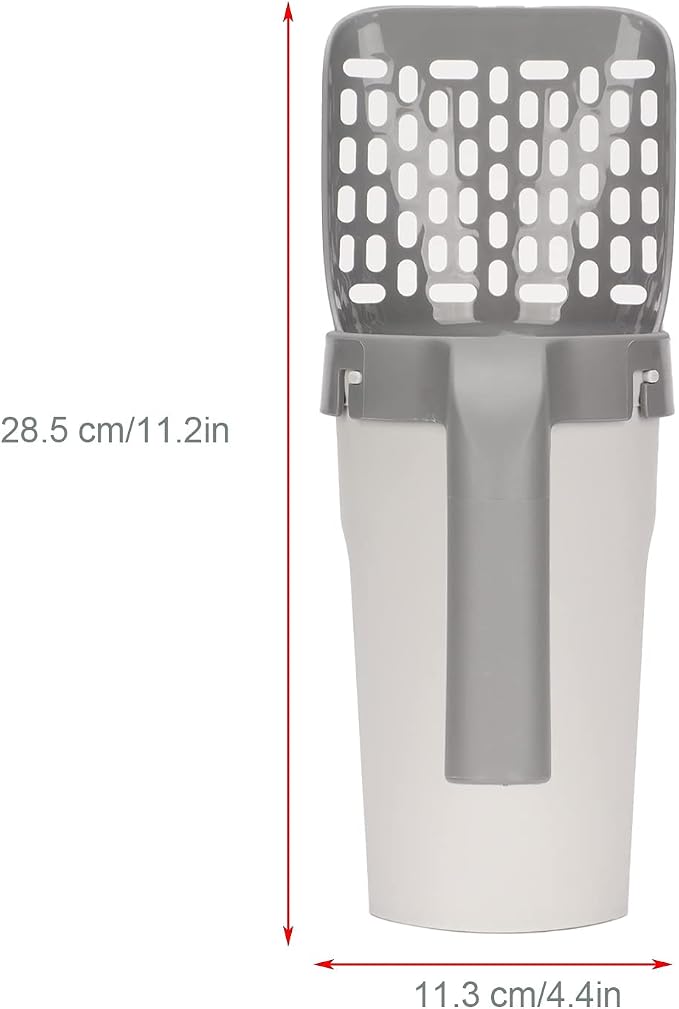 Cat Litter Scoop with Integrated Detachable Deep Shovel – Leakproof Pooper - Image 3