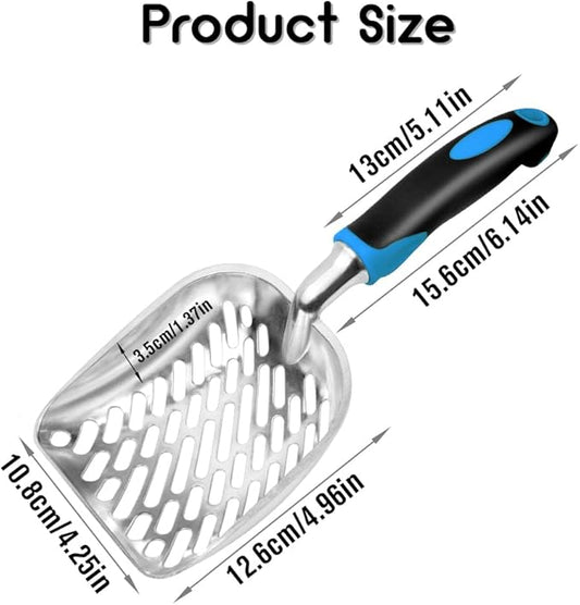 Cat Litter Scoop-Metal Cat Scooper-Long Handle Scoop, Cat Scooper-Poop - Image 2