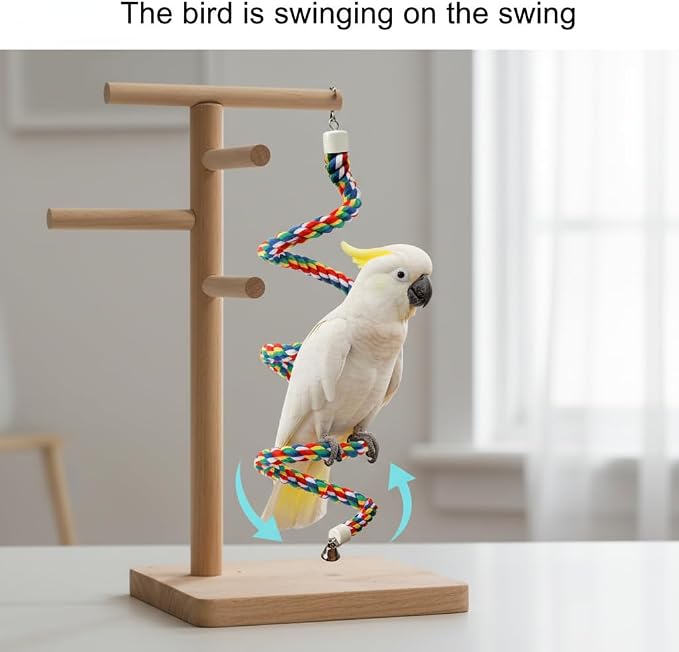 Bird Rope Perch & Birds Swing Set - Image 7