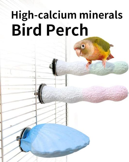 Bird Perches for Cage, Abrasive Surface High Calcium Mineral Parrot Perch Stand - Image 2