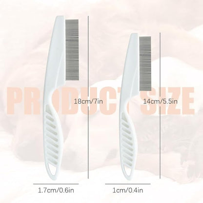 2 Pack Multifunctional Pet Comb, Upgrade Pet Grooming Brush Magic Tear Stain - Image 6