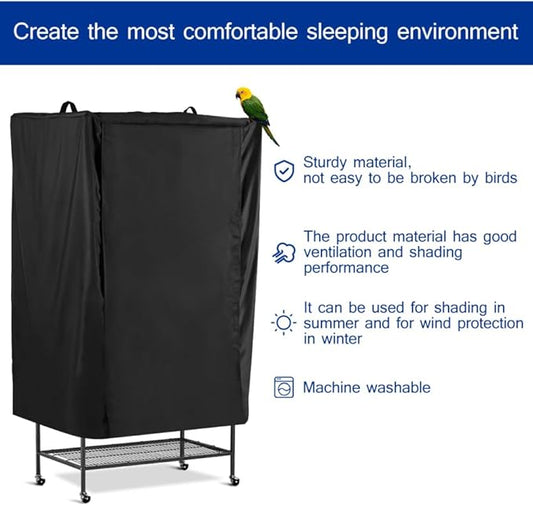 POPETPOP Universal Bird Cage Cover, Good Night Parrot Cage Cover - Image 2