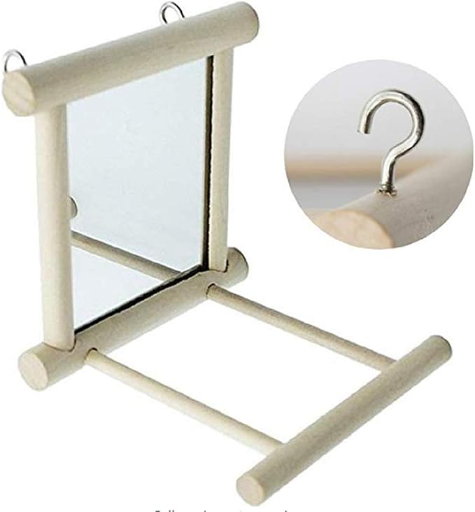 Birds Mirror for Cage, Parrot Hanging Swing - Image 4