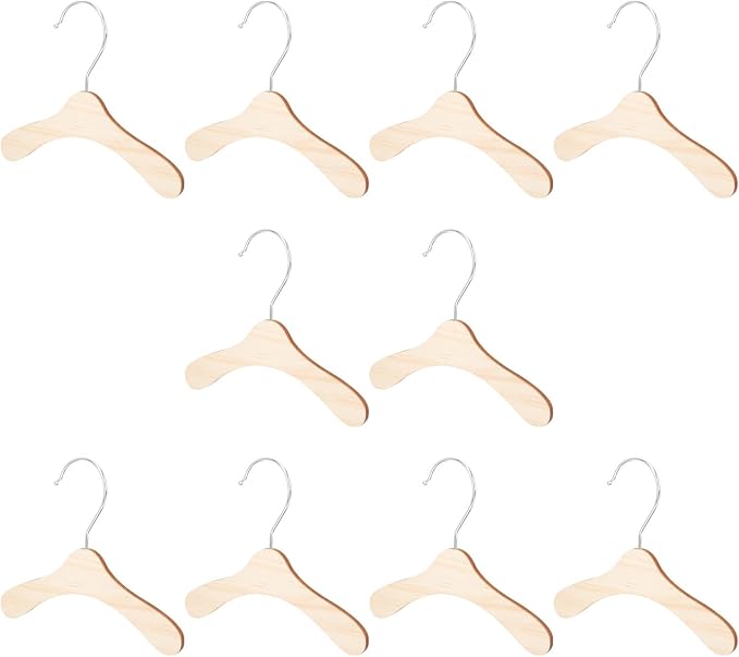 Wooden Pet Clothes Hangers 8.66-inch Small Dog and Cat Hangers Wear-Resistant by levemolo