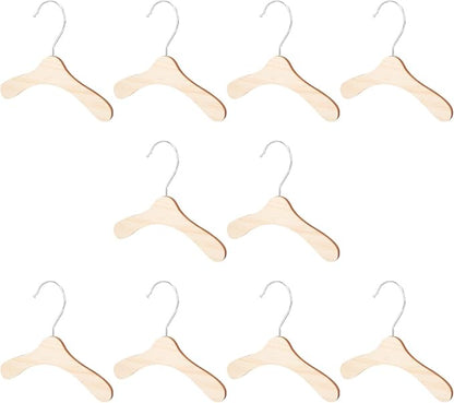 Wooden Pet Clothes Hangers 8.66-inch Small Dog and Cat Hangers Wear-Resistant by levemolo