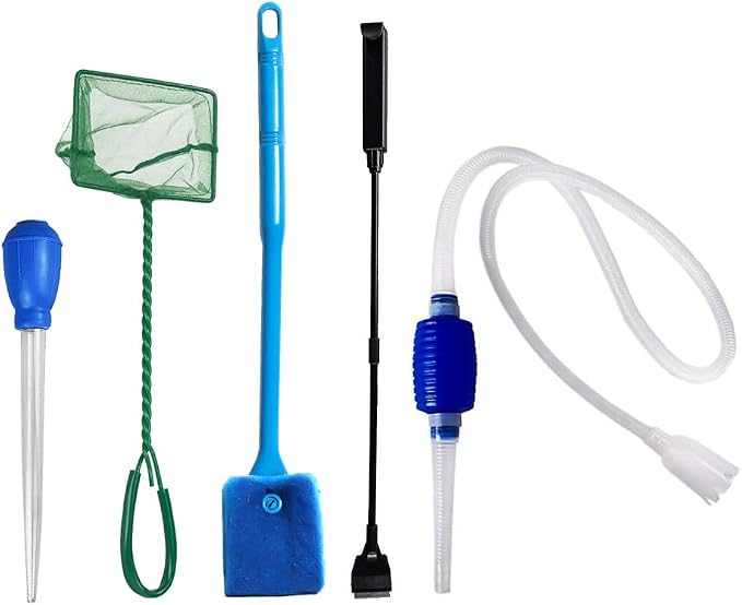 Haofy 5 in 1 Aquarium Fish Tool Cleaning Tools Kit Aquarium Gravel Cleaner by Haofy