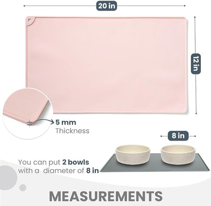WePet Non-Slip Waterproof Pet Feeding Mat, 20x12 Inch - Image 2