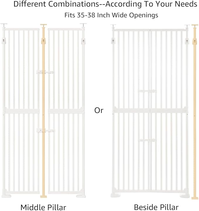 unipaws 75" High Extra Tall Cat Gate, Auto Closing and No Drilling Safety Gate - Image 6
