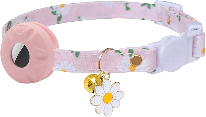 Breakaway Cat Collar with Airtag Holder, Kitten Collar with Apple Air Tag by Bencacawinstyle