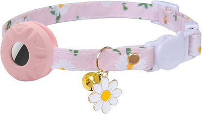 Breakaway Cat Collar with Airtag Holder, Kitten Collar with Apple Air Tag by Bencacawinstyle