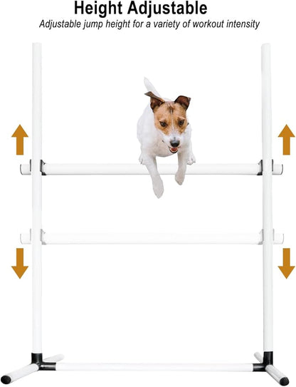 Dog Agility Jump Set with Adjustable Height Bars – Includes Carry Bag, Indoor & - Image 3