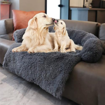 Calming Dogs/Cats Bed Mats, Dog Pad Washable Removable Couch Cover, Plush Long by Tinaco