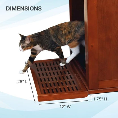 Refined Self Cleaning Litter Box Cabinet-Litter Catch White - Image 5