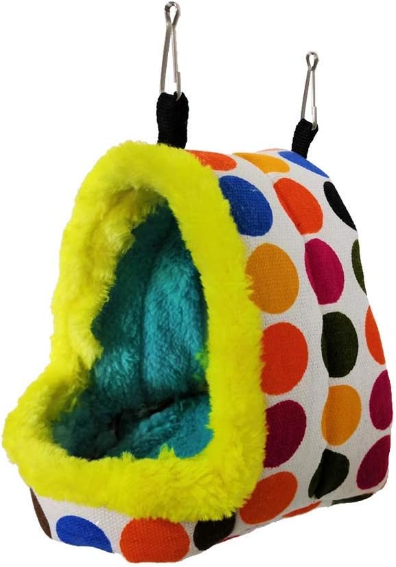 Litewoo Bird Hanging Hammock Winter Warm Parrot Nest House Bed Plush Snuggle - Image 6